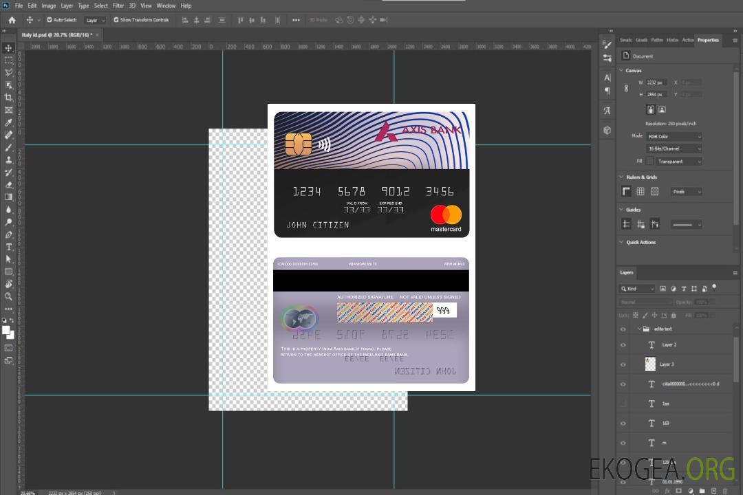 Mastercard de la banque Axis en Inde template